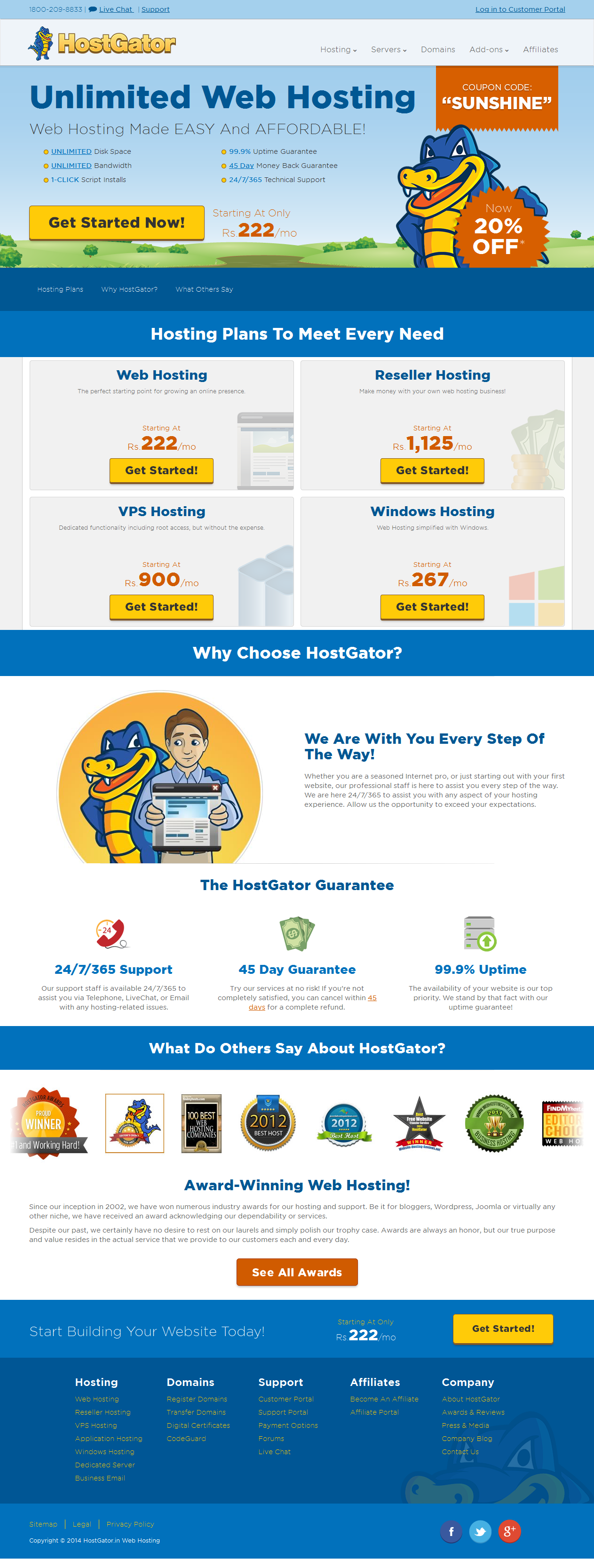 Website Hosting Services - VPS Hosting & Dedicated Servers - HostGator India